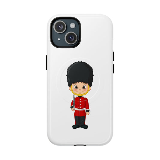 Cute Royal Guard Magnetic Phone Case, Kid's Phone Cover, Tough Magnetic Cases, Unique Gift for Kids, Birthday Gift Ideas