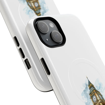 Stylish Tough Magnetic Phone Case, Protective Cell Phone Cover, London Big Ben Design, Gift for Travelers, Trendy Tech Accessories