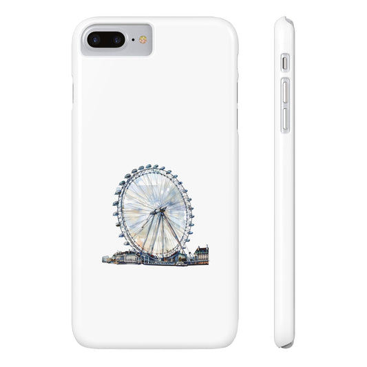 Scenic Slim Phone Cases with London Eye Design, Artistic Phone Holder for Travelers, Minimalist Gift, Stylish Accessory, Durable Protection