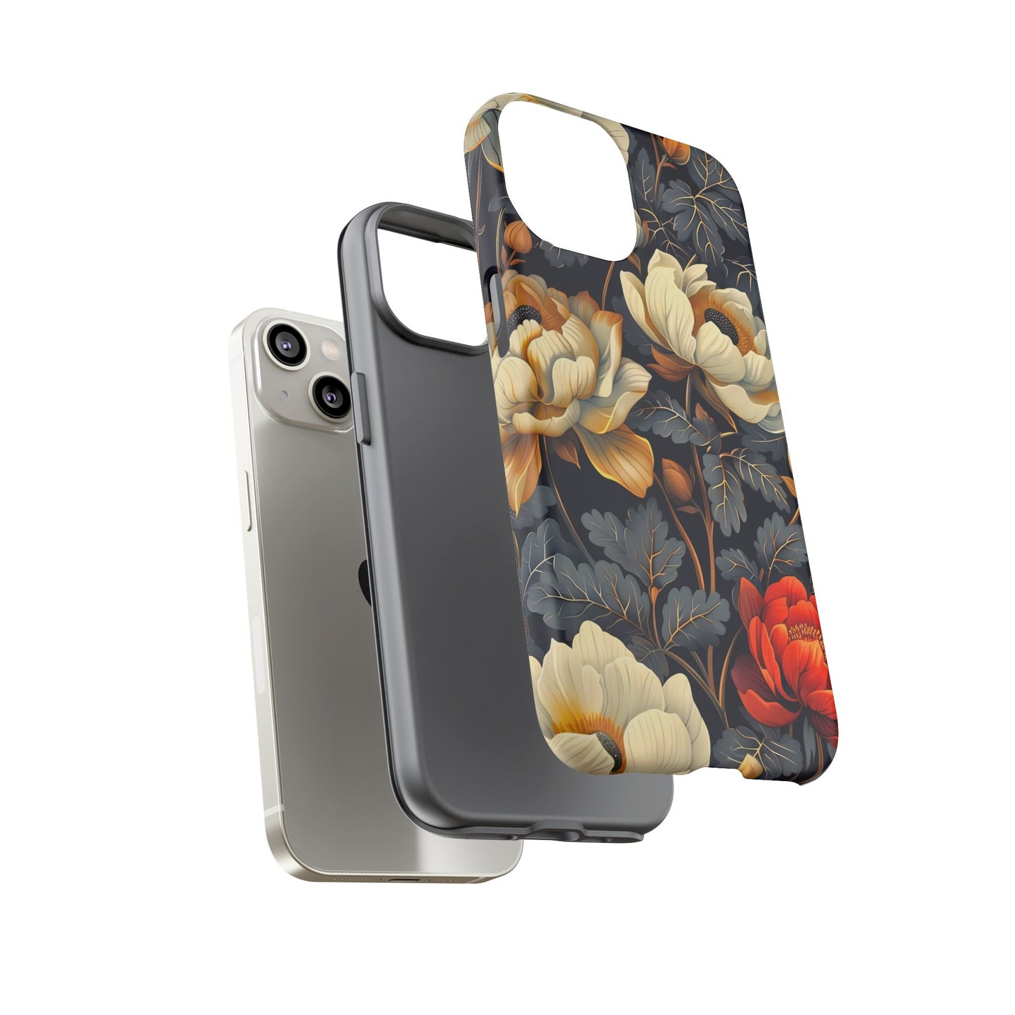 Floral Phone Case - Tough Cases, Stylish Mobile Cover, Flower Design, Holiday Gift, Trendy Accessory, Eco-Friendly Case