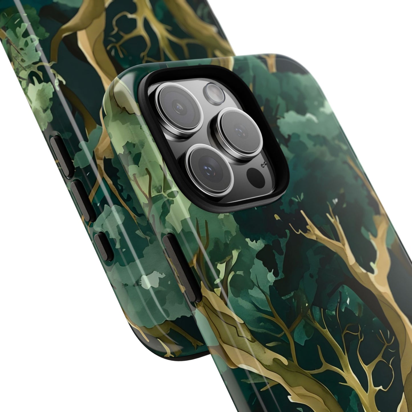 Forest Green Phone Case, Nature-Inspired Tough Cases, Eco-Friendly Gift, Outdoor Lover Accessory, Unique Phone Cover