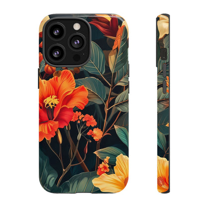 Tough Floral Phone Case | Tropical Vibe, Gift for Nature Lovers, Summer Beach Accessory, Floral Pattern, Trendy Phone Accessories