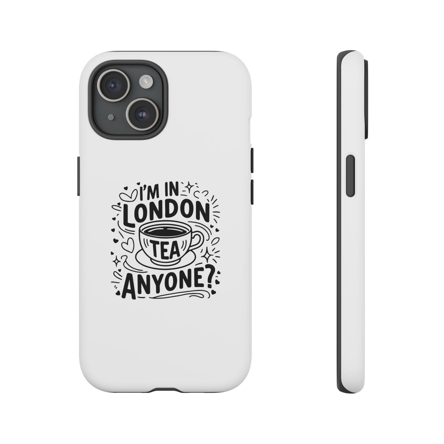 Phone Case with Tea Design, London Souvenir, Travel Accessory, Gift for Tea Lovers, Fun Phone Cover, Unique Mobile Case