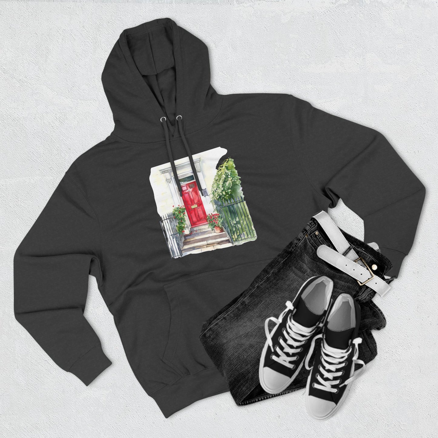Three-Panel Fleece Hoodie - Scenic Landscapes and Natural Beauty