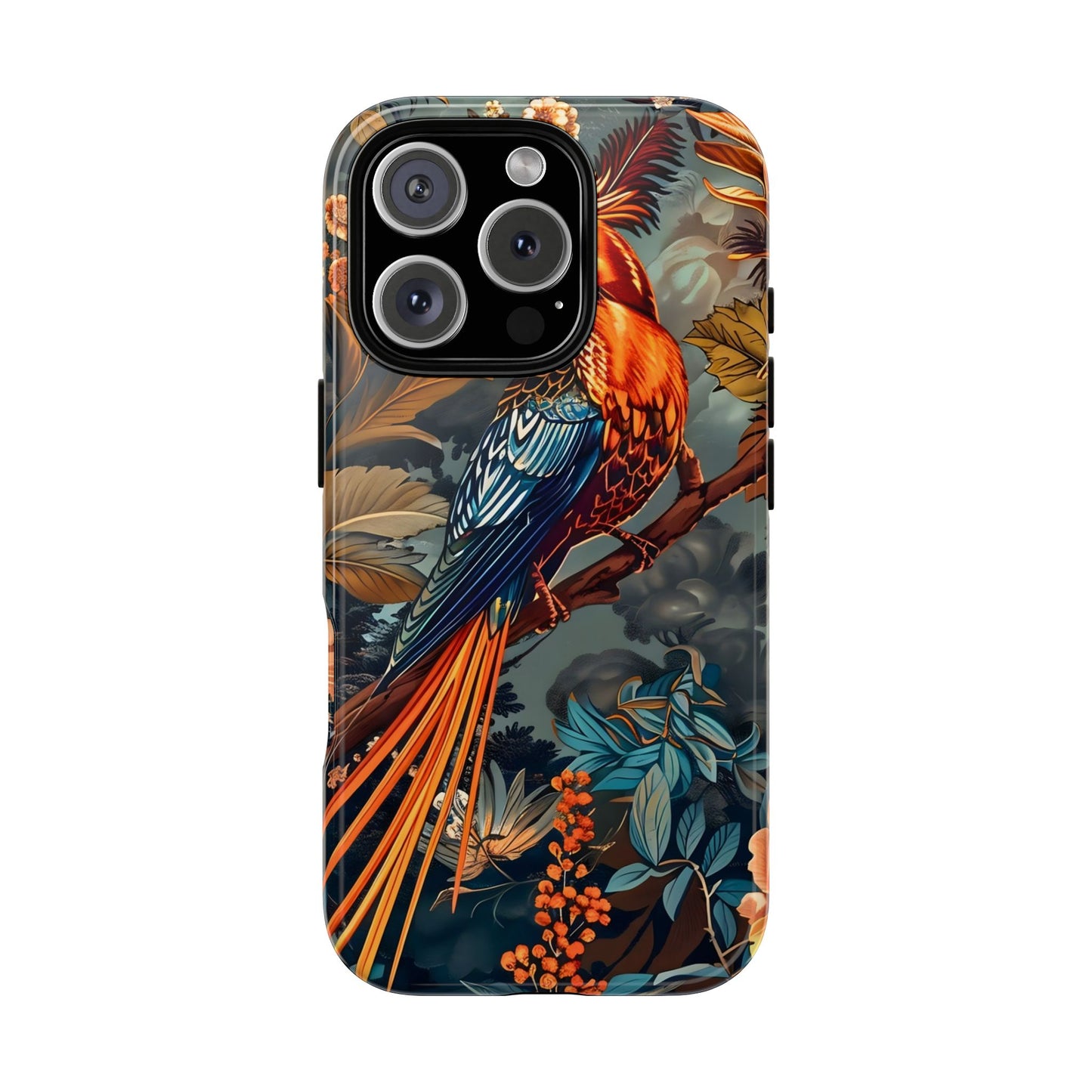 Vibrant Phone Case with Exotic Bird Design, Floral Phone Cover, Tough Case for Nature Lovers, Unique Gift Idea, Phone Accessory, [...]