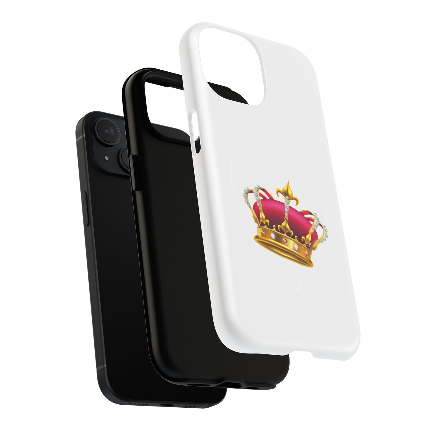 Crown Magnetic Phone Case - Royal Design, Tough Protection, Unique Gift, Elegant Phone Cover, Stylish Tech Accessory