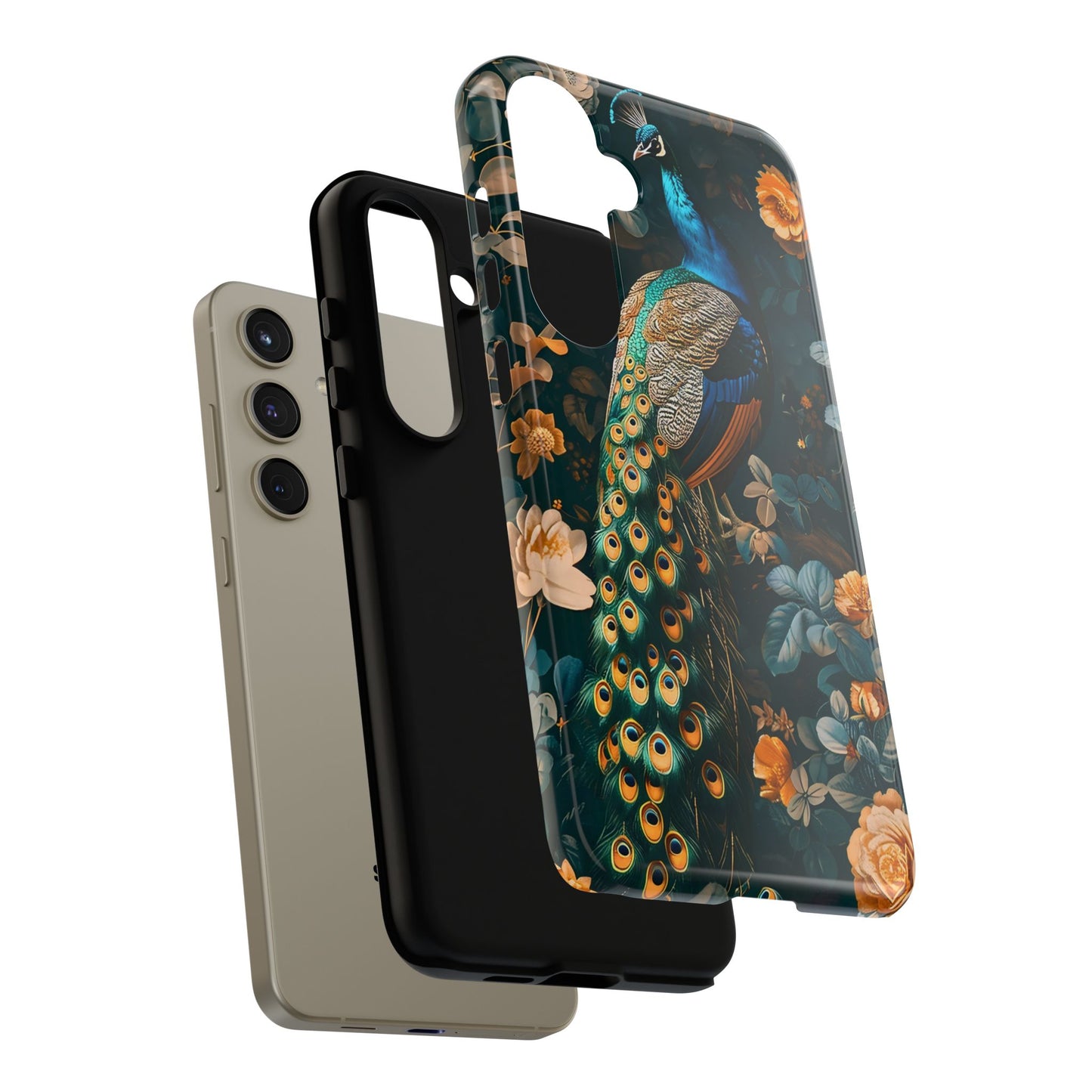 Peacock Phone Case - Elegant Floral Design, Tough Case for Protection, Unique Gift for Nature Lovers, Stylish Accessory, Eco-Friendly