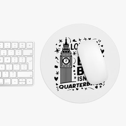 London-Themed Mouse Pad | Fun Black Big Ben Design, Office Gift, Work From Home Decor, Student Essentials, Travel Lover