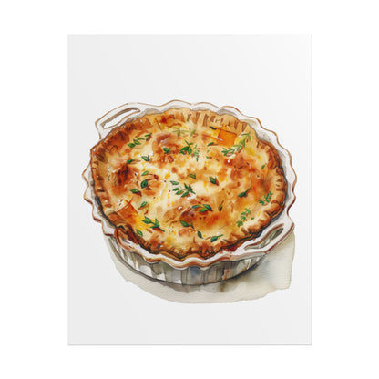 Delicious Quiche Rolled Posters for Kitchen Decor, Culinary Art, Foodie Wall Art, Gift for Chefs, Cooking Enthusiasts, Home Decor