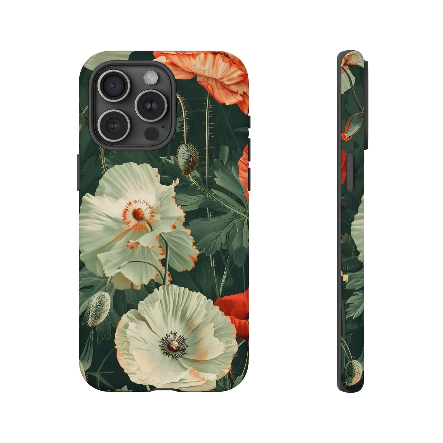 Floral Phone Case - Tough Cases, Botanical Design, Gift for Friends, Trendy Mobile Cover, Personalized Phone Accessory