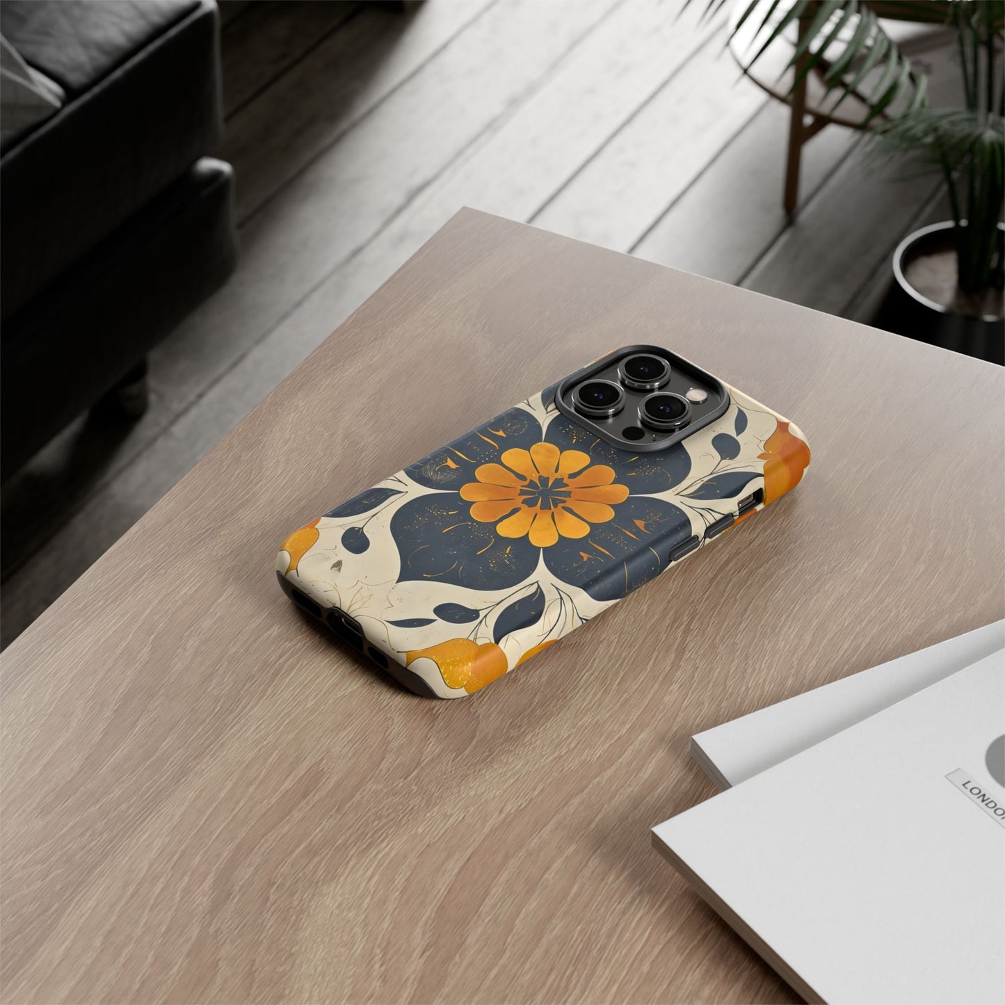 Floral Phone Case - Tough Cases, Botanical iPhone Cover, Vintage Flower Design, Durable Smartphone Protection, Unique Gift Idea