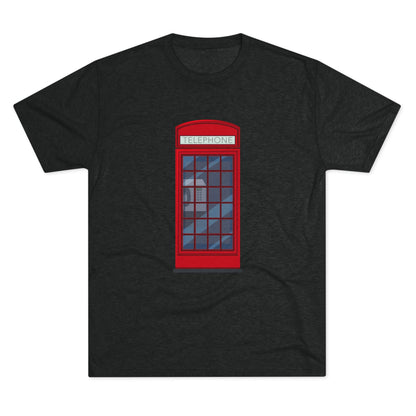 Iconic British Public Telephone - Classic Red Phone Box Unisex Tri-Blend Crew Tee