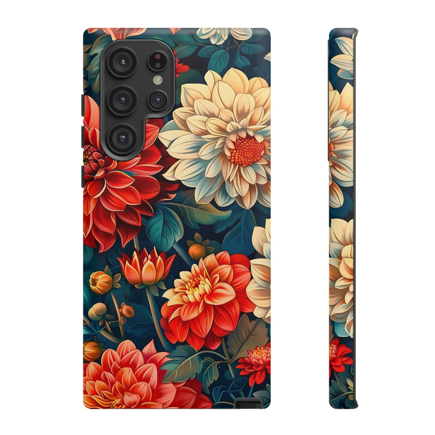 Floral Phone Case - Vibrant Tough Cases, Stylish Floral Cell Phone Cover, Gift for Her, Trendy Phone Accessory, Flower Design