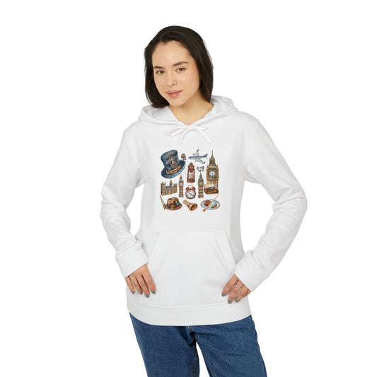 adidas Unisex Fleece Hoodie - Classic England - A Collection of Iconic Imagery