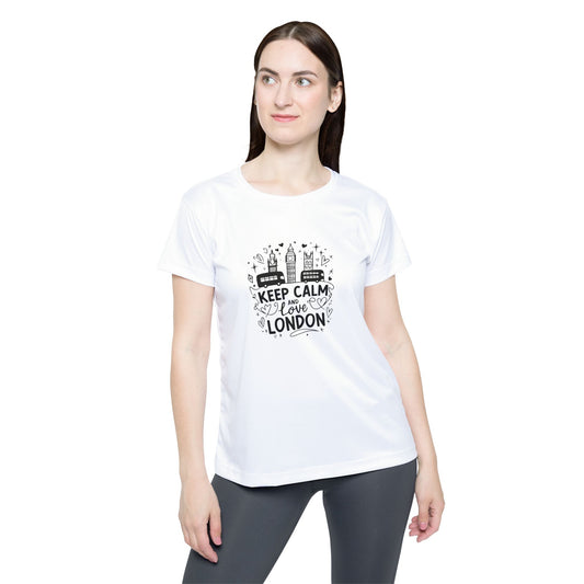Women Sports Jersey - Keep Calm and Love London - Casual Athletic Tee for City Lovers