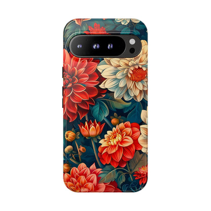 Floral Phone Case - Vibrant Tough Cases, Stylish Floral Cell Phone Cover, Gift for Her, Trendy Phone Accessory, Flower Design