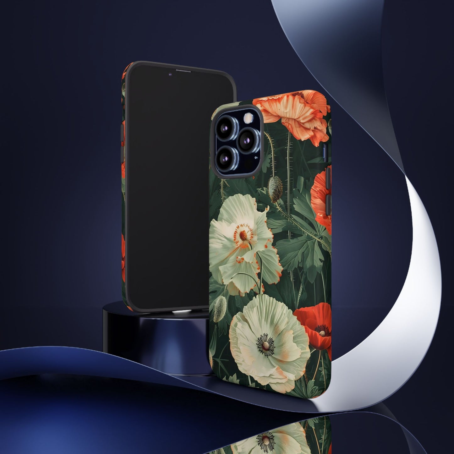 Floral Phone Case - Tough Cases, Botanical Design, Gift for Friends, Trendy Mobile Cover, Personalized Phone Accessory