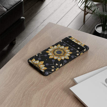Floral Phone Case with Mandala Design, Tough Cases for iPhone & Samsung, Boho Style, Gift for Her, Unique Accessories