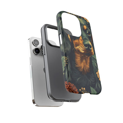 Dachshund Phone Case, Floral Pet Phone Cover, Dog Lover Gift, Tough Phone Case, Custom Dachshund Design, Unique Dog Owner Accessory