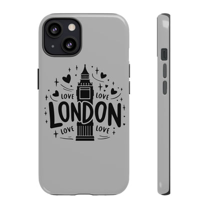 London Love Phone Case, Tough Cases, Stylish Phone Accessories, Unique Gift for Travelers, London Souvenir, Love Design