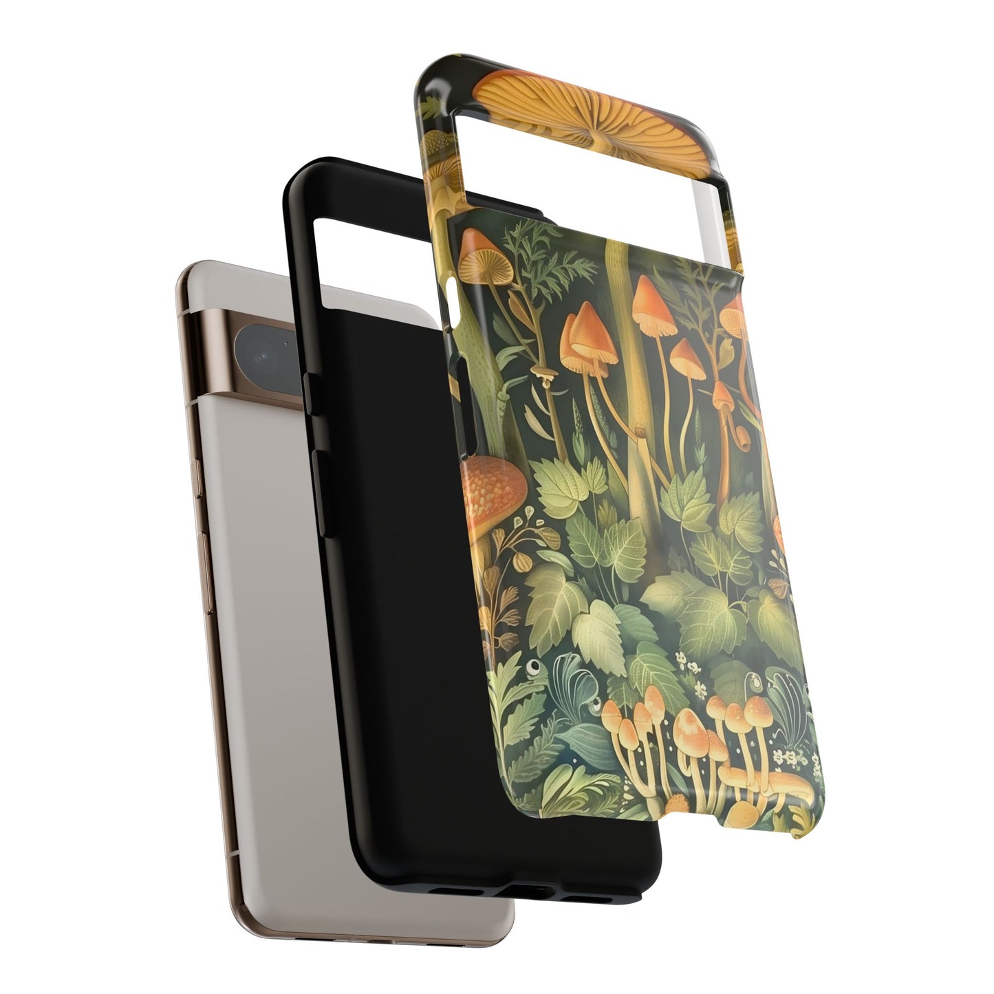 Mushroom Forest iPhone Case, Tough Cases for Nature Lovers, Vibrant Phone Accessories, Unique Gift for Him/Her, Eco-Friendly Style