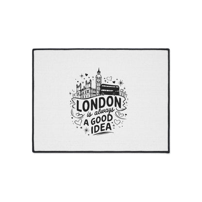 London-Inspired Floor Mat, Welcome Mat, Home Decor, Gift for Travelers, London Themed Entryway Mat