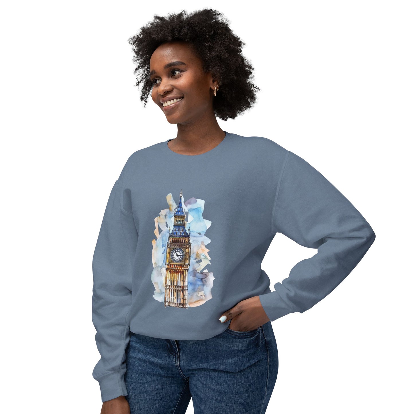 Unisex Lightweight Crewneck Sweatshirt - Majestic Big Ben
