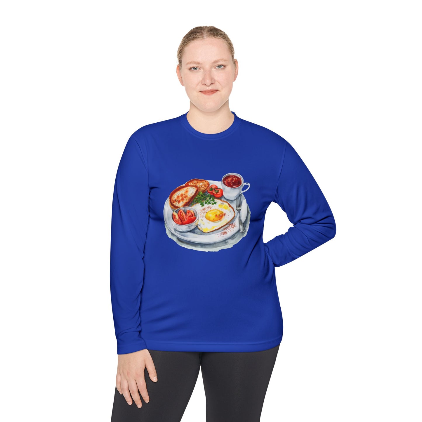 Unisex Lightweight Long Sleeve Tee - Artistic Food-Themed Painting for Home Decor