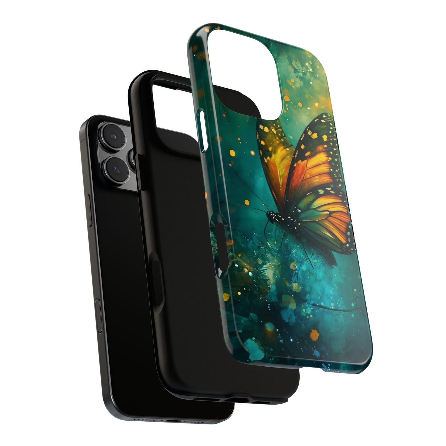 Colorful Butterfly Phone Case, Tough Cases for iPhone and Samsung, Cute Tech Accessories, Nature Lovers Gift, Vibrant Floral Design