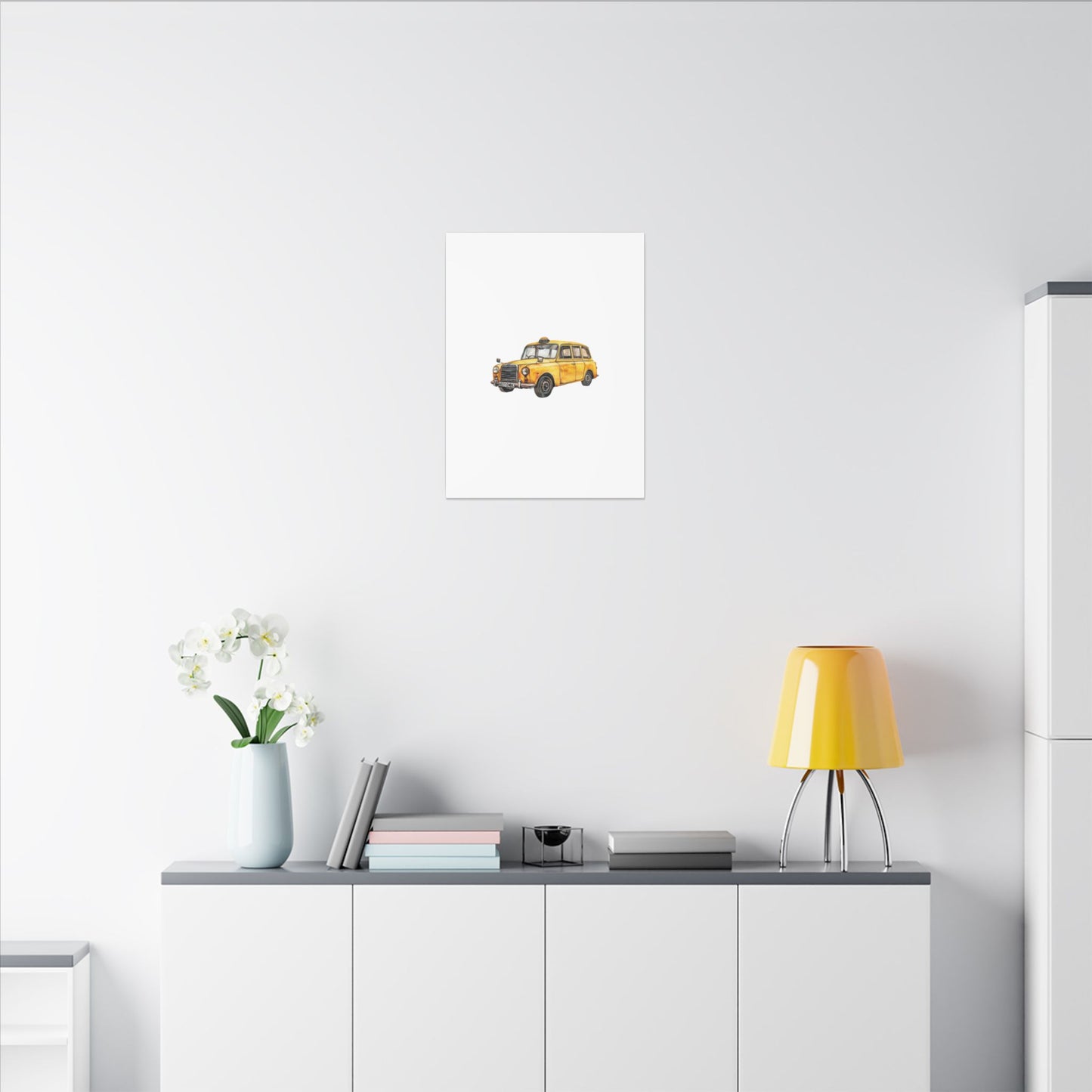Vintage Taxi Matte Canvas, Stretched, 0.75" (Multi-Size)