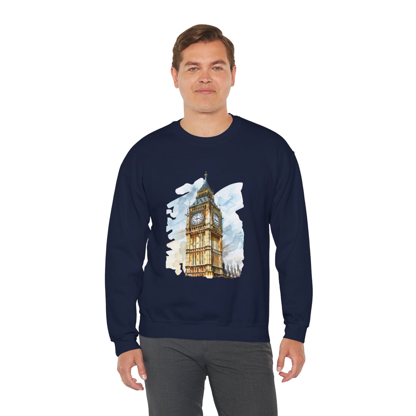Unisex Heavy Blend™ Crewneck Sweatshirt Lightweight - Big Ben Iconic British Tower