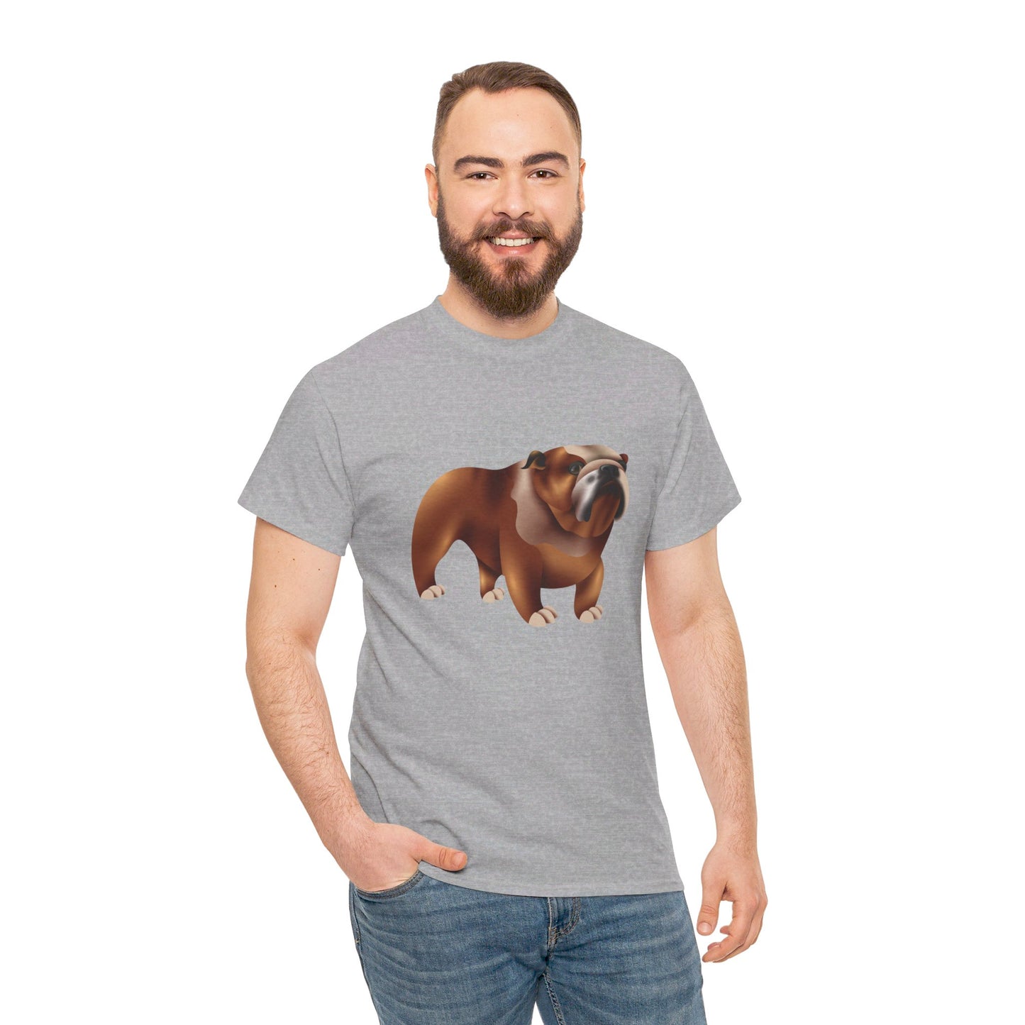 Adorable British Dog Relaxed Unisex Heavy Cotton T-Shirt