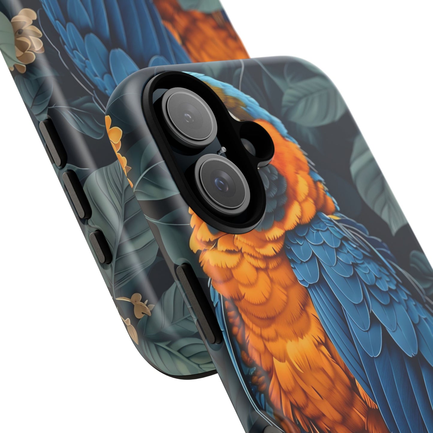 Tropical Parrot Phone Case - Tough Cases, Colorful Phone Cover, Nature Lover Gift, Floral Design, Bird Lover Accessory