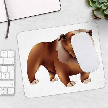 Bulldog Mouse Pad, Cute Pet Desk Accessory, Dog Lover Gift, Custom Office Decor, Animal-Themed Gift for Home