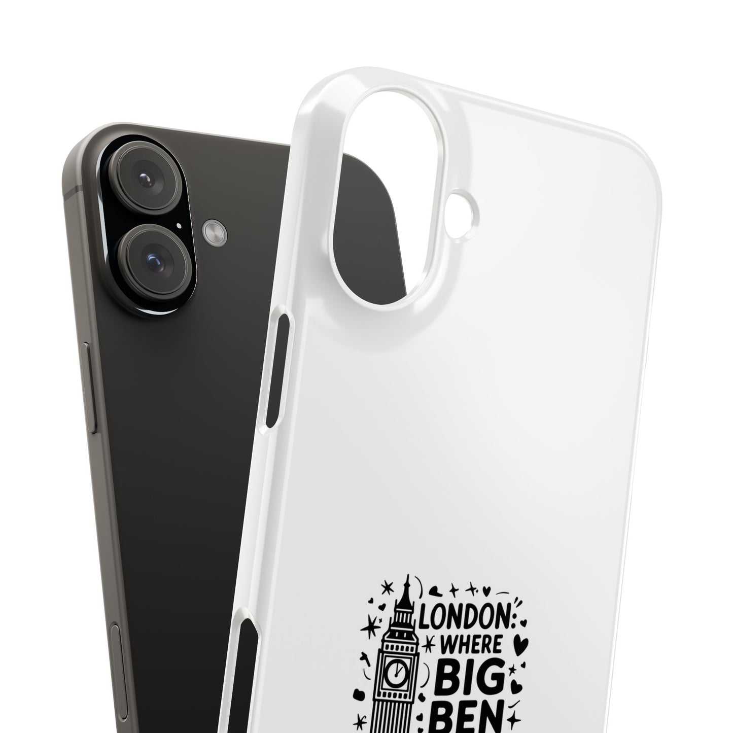 London Big Ben Quote Slim Phone Case, Travel Gift, London Souvenir, Unique Phone Cover, Gift for Him/Her