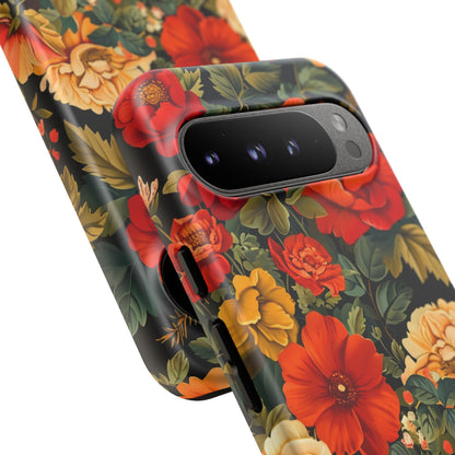 Floral Phone Case, Tough Cases, Decorative Tech Accessories, Gift for Her, Nature Lover Gift, Boho Style Case, Spring Floral Cover