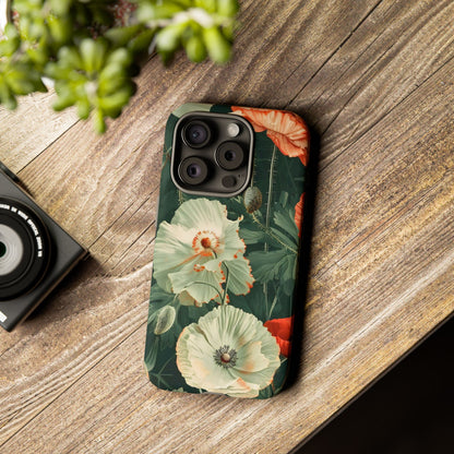 Floral Phone Case - Tough Cases, Botanical Design, Gift for Friends, Trendy Mobile Cover, Personalized Phone Accessory