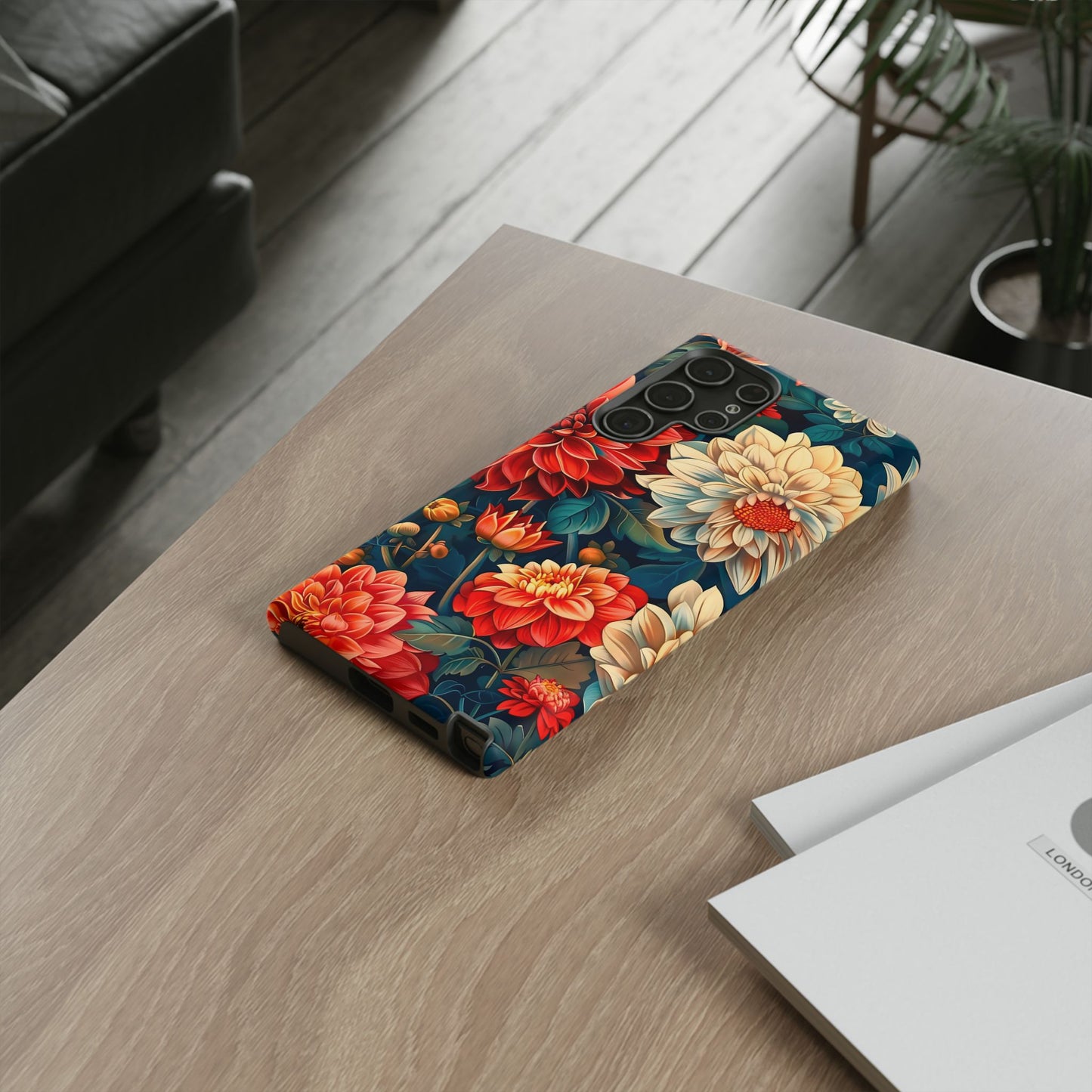 Floral Phone Case - Vibrant Tough Cases, Stylish Floral Cell Phone Cover, Gift for Her, Trendy Phone Accessory, Flower Design