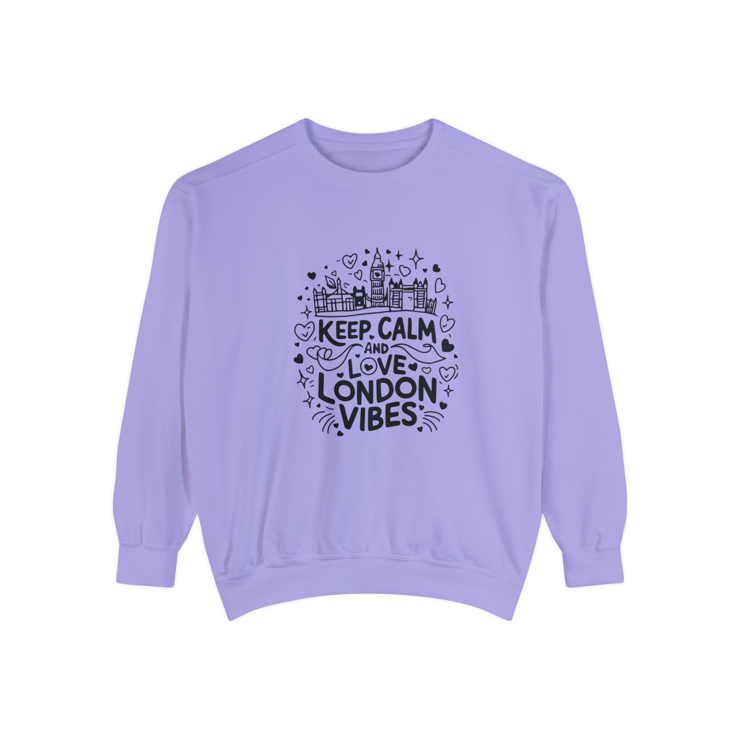 Unisex Garment-Dyed Sweatshirt Classy - Love London Vibes