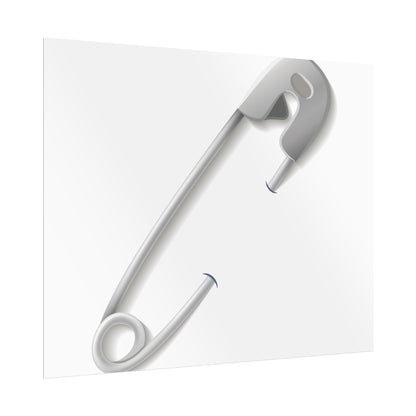 Minimalist Safety Pin Wall Art, Modern Decor, Unique Gift, Home Aesthetic, Art Print, Rolled Poster, Contemporary Interior Design