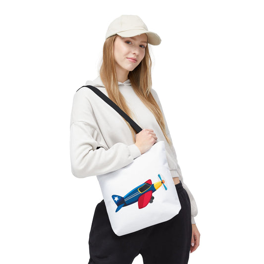 Vintage Airplane Tote Bag, Travel Accessory, Gift for Adventurers, Eco-Friendly Shopping Bag, Cute Pilots Tote, Jetsetter Bag