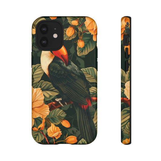 Tropical Toucan Phone Case, Exotic Bird Cover, Nature Lover Gift, Eco-Friendly Design, Customizable Tech Accessory