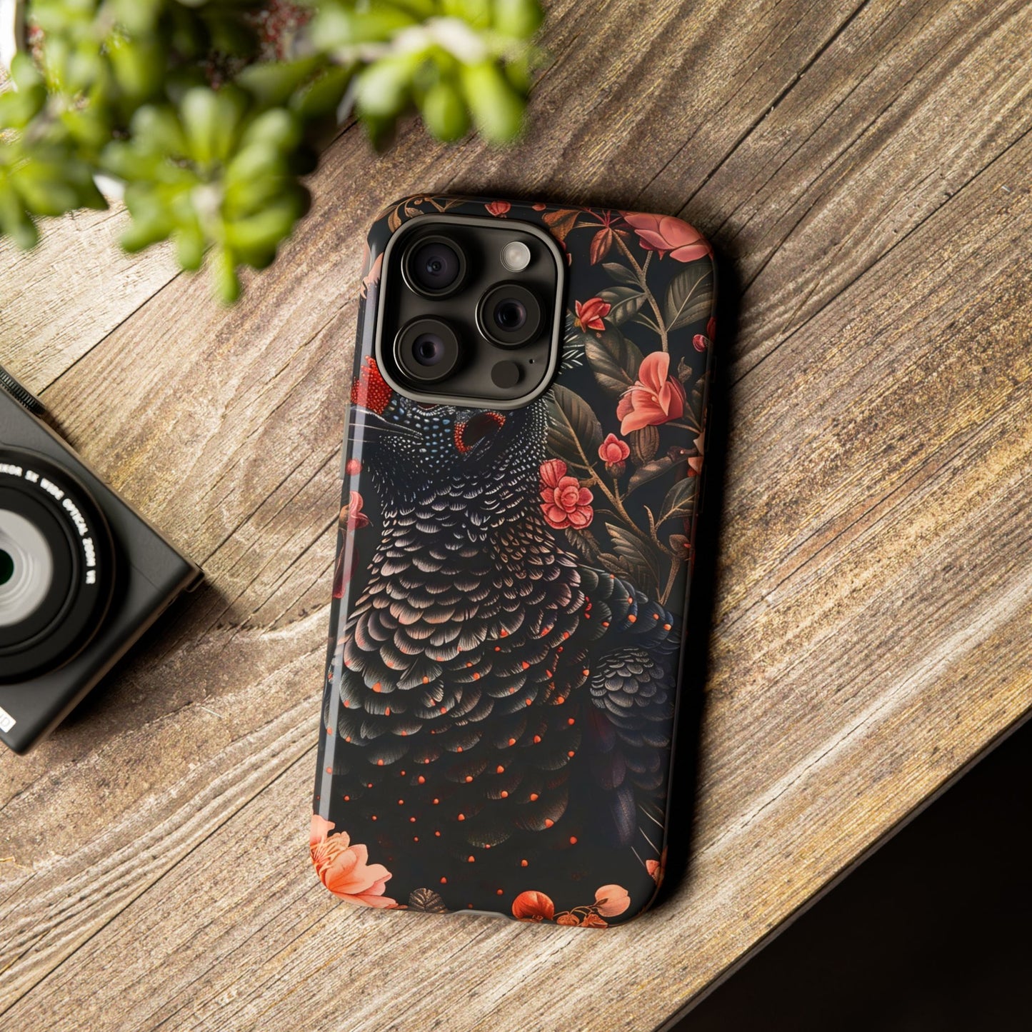 Tough Cases: Floral Design Phone Case, Stylish Protection for Your Phone, Unique Gift for Bird Lovers, Vibrant Floral Art, [...]