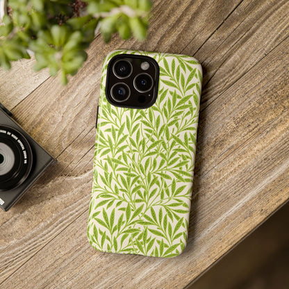 Green Leaf iPhone Case, Tough Cases, Botanical Phone Protection, Eco-Friendly Cover, Nature Lover Gift, Trendy Cell Phone Accessory