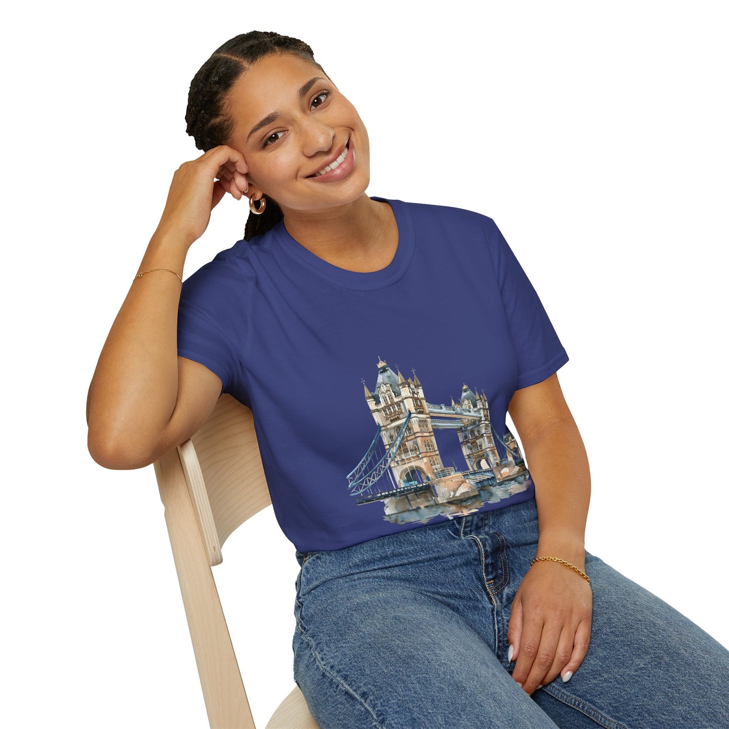 Unisex Softstyle T-Shirt - London Bridge - Iconic Landmark and Historical Beauty