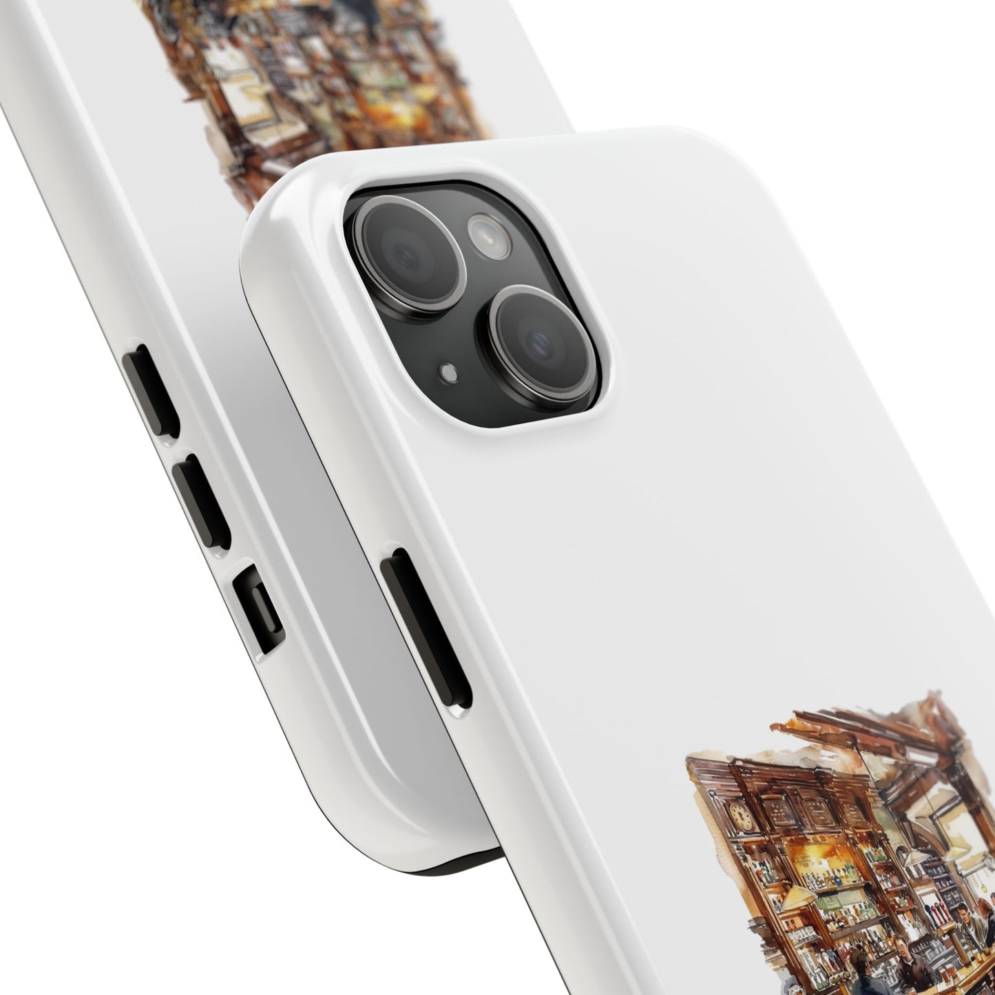 Vintage Pub Scene Tough Phone Case - Durable, Stylish Protection for Bar Lovers