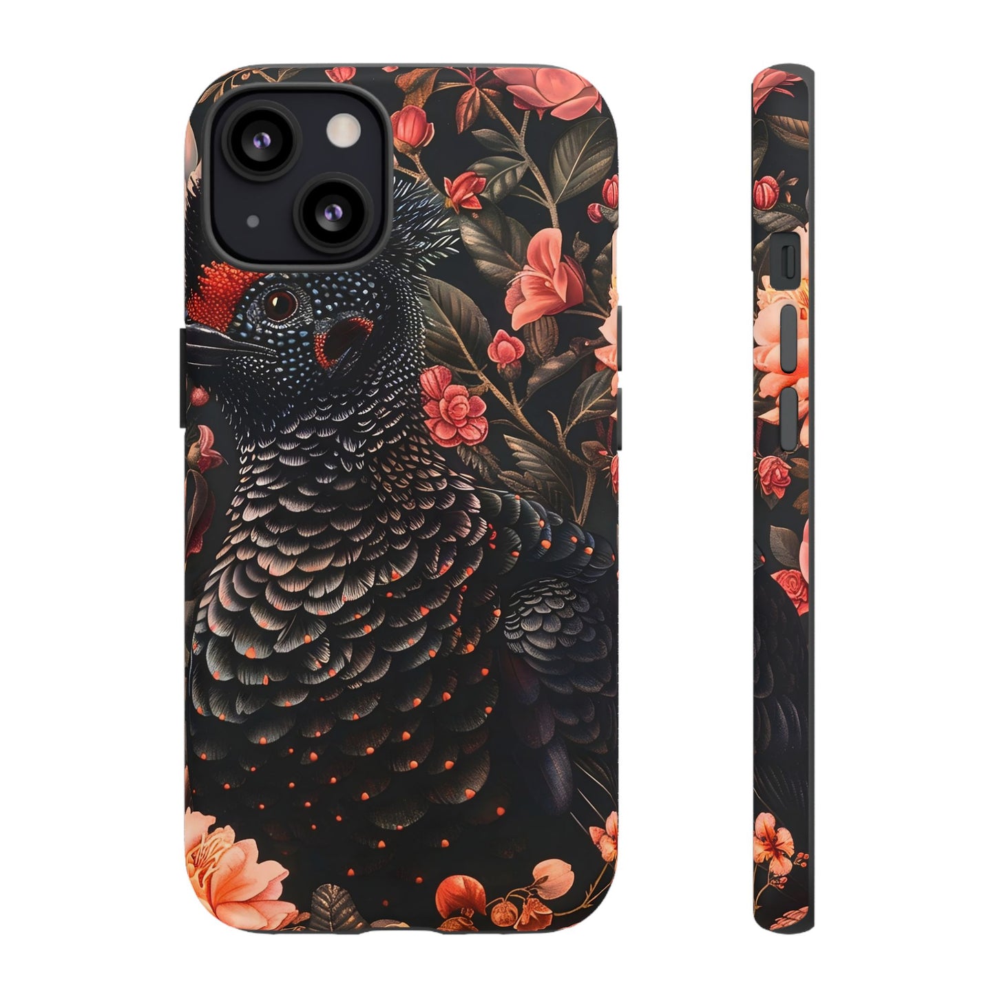 Tough Cases: Floral Design Phone Case, Stylish Protection for Your Phone, Unique Gift for Bird Lovers, Vibrant Floral Art, [...]