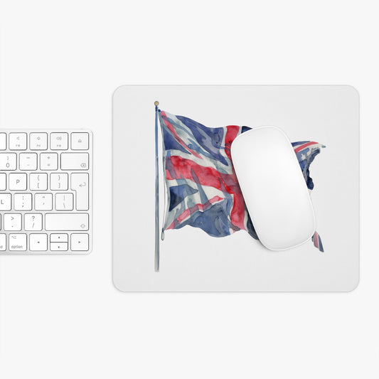 Watercolor UK Flag Mouse Pad | Desk Accessory for British Home Office, Perfect Gift for England Lovers, Study or Work