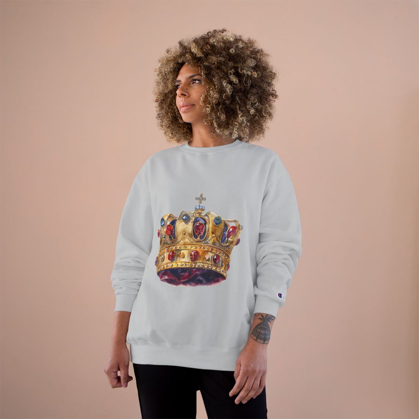 Champion Sweatshirt - British Royal Crown - Symbol of Regal Elegance and Authority