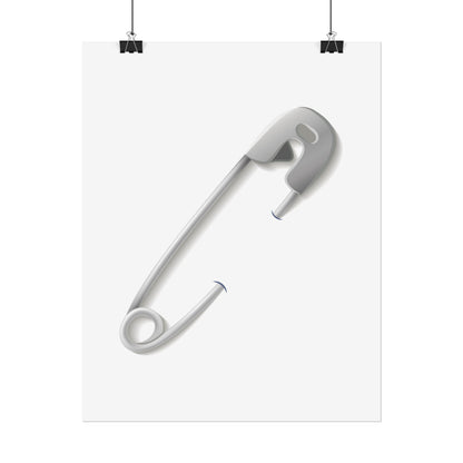 Minimalist Safety Pin Wall Art, Modern Decor, Unique Gift, Home Aesthetic, Art Print, Rolled Poster, Contemporary Interior Design